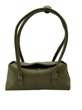 MMs Brands Green Leather Tote Bag